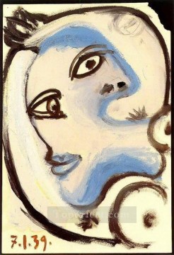 女性の頭 6 1939 年キュビスト パブロ・ピカソ Oil Paintings